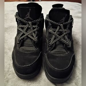 Jordan 4 RetroBlackCat Men's Sz 10 Black Sneakers